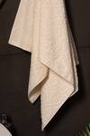 Shop_Houmn_White 100% Cotton Terry Woven Towel_at_Aza_Fashions