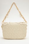 Shop_Doux Amour_Ivory Japanese Bugle Beads Coco Double Rose Hand Embroidered Bag _at_Aza_Fashions