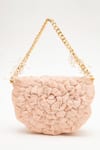 Doux Amour_Pink Beads, Embroidery Coco Hand Sling Bag _Online_at_Aza_Fashions