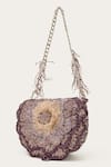 Buy_Doux Amour_Purple Beads Coco Mini Sling _at_Aza_Fashions