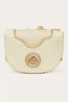 Shop_Doux Amour_Ivory Embellished Callie Crystal Sling Bag _at_Aza_Fashions