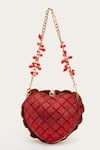 Shop_Doux Amour_Red Embellished Isa Applique Heart Bag _at_Aza_Fashions