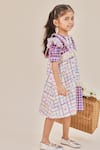 Shop_Little Shiro_Blue Cotton Sateen Printed Houndstooth Wendy Checkered Toy Dress _Online_at_Aza_Fashions