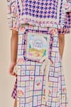 Shop_Little Shiro_Blue Cotton Sateen Printed Houndstooth Wendy Checkered Toy Dress 