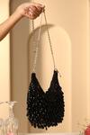 Shop_Swabhimann_Black Crystals Embellished Bag _at_Aza_Fashions