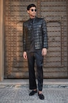 Buy_Bohame_Black Jacket Georgette Embroidered Chikankari Keith Sequin With Kurta Set_at_Aza_Fashions