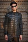 Bohame_Black Jacket Georgette Embroidered Chikankari Keith Sequin With Kurta Set_at_Aza_Fashions