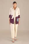 Buy_AMPM_Beige Linen Printed Abstract Collar Tara Pattern Shirt Pant Set _at_Aza_Fashions