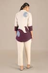 Shop_AMPM_Beige Linen Printed Abstract Collar Tara Pattern Shirt Pant Set _at_Aza_Fashions