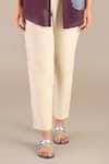 Buy_AMPM_Beige Linen Printed Abstract Collar Tara Pattern Shirt Pant Set _Online_at_Aza_Fashions