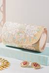 Buy_Alor Bags_Gold Floral Bead And Cutdana Embroidered Envelope Clutch_at_Aza_Fashions