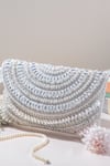 Buy_Alor Bags_Silver Royal Splendor Bead Embellished Clutch _at_Aza_Fashions