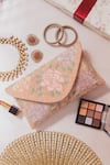 Buy_Alor Bags_Pink Luxe Royal Envelope Embellished Clutch _at_Aza_Fashions