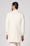 Shop_S&N by Shantnu Nikhil_Off White Cotton Twill Lycra Plain Sherwani _at_Aza_Fashions