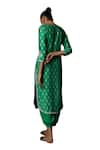 Buy_Bha sha_Green Kurta Chanderi Silk Embroidered Resham Round Matina Set _Online_at_Aza_Fashions