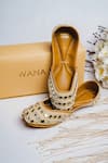 Buy_Cilwana Studio_Gold Mirror Embroidered Juttis _at_Aza_Fashions