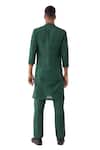 Buy_Son of A Noble Snob_Green Linen Printed Geometric Tory Reflection Striped Kurta And Pant Set 