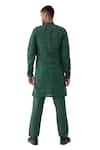 Buy_Son of A Noble Snob_Green Linen Pintucks Square Carter Straight Textured Kurta With Pant  _Online_at_Aza_Fashions