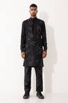 Buy_Son of A Noble Snob_Black Linen Printed To Evans Kurta Pant Set  