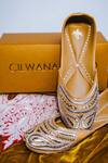 Shop_Cilwana Studio_Brown Embroidered Pitta Juttis _at_Aza_Fashions