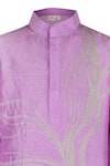 Rang by Lespetits_Purple Kurta Modal Embellished Bead Big Wave With Pyjama _Online_at_Aza_Fashions