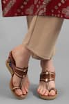 KOLHA_Brown Cutwork Kolhapuri Wedges _Online