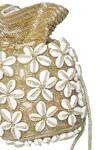 Shop_Foram Patel_Gold Cowrie Shells Embroidered Potli _Online_at_Aza_Fashions