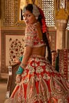 The Royaleum_Multi Color Lehenga And Blouse Silk Embellished Sequin Ishqiya Pearl Floral Set _Online_at_Aza_Fashions