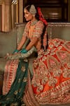 Buy_The Royaleum_Multi Color Lehenga And Blouse Silk Embellished Sequin Ishqiya Pearl Floral Set _Online_at_Aza_Fashions