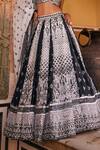 Buy_The Royaleum_Black Lehenga And Blouse Silk Embellished Jazbaat Floral Swirl Set _Online_at_Aza_Fashions