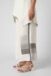 KAVERI_Off White 100% Linen Printed Brick V Neck Noa Top And Pant Set  _Online_at_Aza_Fashions