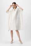 Buy_KAVERI_Off White 100% Linen Print Forest Land Square Midi Dress With Inner  _at_Aza_Fashions