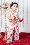 Buy_Lil Angels_Multi Color Crepe Embellished Floral Tulip Pattern Tunic With Dhoti _Online_at_Aza_Fashions