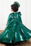 Shop_Lil Angels_Green Samo Silk Lace Metallic Embellished Gown _at_Aza_Fashions