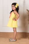 Shop_Lil Angels_Yellow Scuba Bow One Shoulder Short Dress 