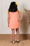 Shop_Lil Angels_Peach Scuba Ruffle Detailed Straight Short Dress _at_Aza_Fashions