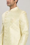 Arihant Rai Sinha_Yellow Art Silk Embroidery Trellis Sherwani With Pant _at_Aza_Fashions