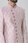 Shop Arihant Rai Sinha Pink Silk Embroidery Flower Vine Sherwani With Churidar Online at Aza Fashions Shop_Arihant Rai Sinha_Pink Silk Embroidery Flower Vine Sherwani With Churidar _Online_at_Aza_Fashions