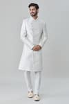 Buy Arihant Rai Sinha Off White Silk Sequins Flower Artwork Embroidered Sherwani With Churidar at Aza Fashions Buy_Arihant Rai Sinha_Off White Silk Sequins Flower Artwork Embroidered Sherwani With Churidar _at_Aza_Fashions