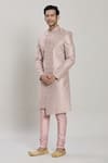 Buy_Arihant Rai Sinha_Pink Sherwani Art Silk Embroidery Sequin Thread And Set _Online_at_Aza_Fashions