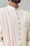 Arihant Rai Sinha_Cream Art Silk Embroidery Sequin Bahar Vine Sherwani Set _at_Aza_Fashions