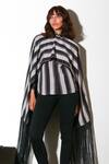 Buy_Echke_Black Rayon Printed Striped Collar Solid Tasseled Shirt _Online_at_Aza_Fashions