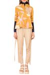 Buy_Sahil Kochhar_Beige Twill Embroidered Trouser _Online_at_Aza_Fashions
