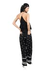 Verb by Pallavi Singhee_Black Cotton Embroidery Star Wide Legged Pant _Online_at_Aza_Fashions