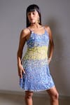 Buy_Verb by Pallavi Singhee_Blue Tulle Round Ombre Embroidered Short Dress _Online_at_Aza_Fashions