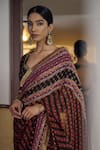 Shop_Irrau by Samir Mantri_Multi Color Georgette Printed Floral Panchali Saree _Online_at_Aza_Fashions