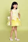 Buy_Banana Bee_Yellow Neoprene Embroidery Sequins Prima Donna Sunshine Dress