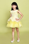 Shop_Banana Bee_Yellow Neoprene Embroidery Sequins Prima Donna Sunshine Dress