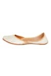 Buy_House of Kosha_Silver Sequins Sahiba Hand Embroidered Leather Juttis _Online_at_Aza_Fashions