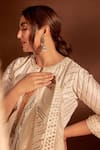 Buy_Sheetal Batra_White Kurta And Garara Chanderi  Dupatta Organza Eliza Set 